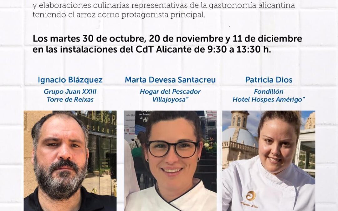 “Alicante ciudad del arroz” quiere convertir a cocineros y chefs en auténticas autoridades en los platos con este producto