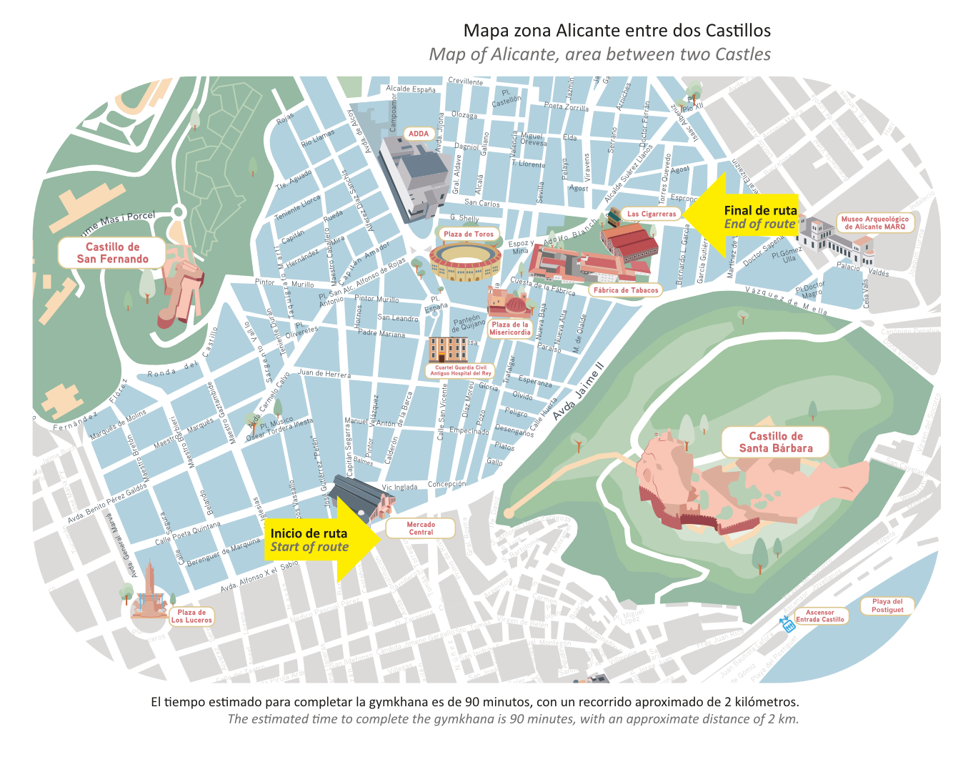 mapa gymkhana Alicante